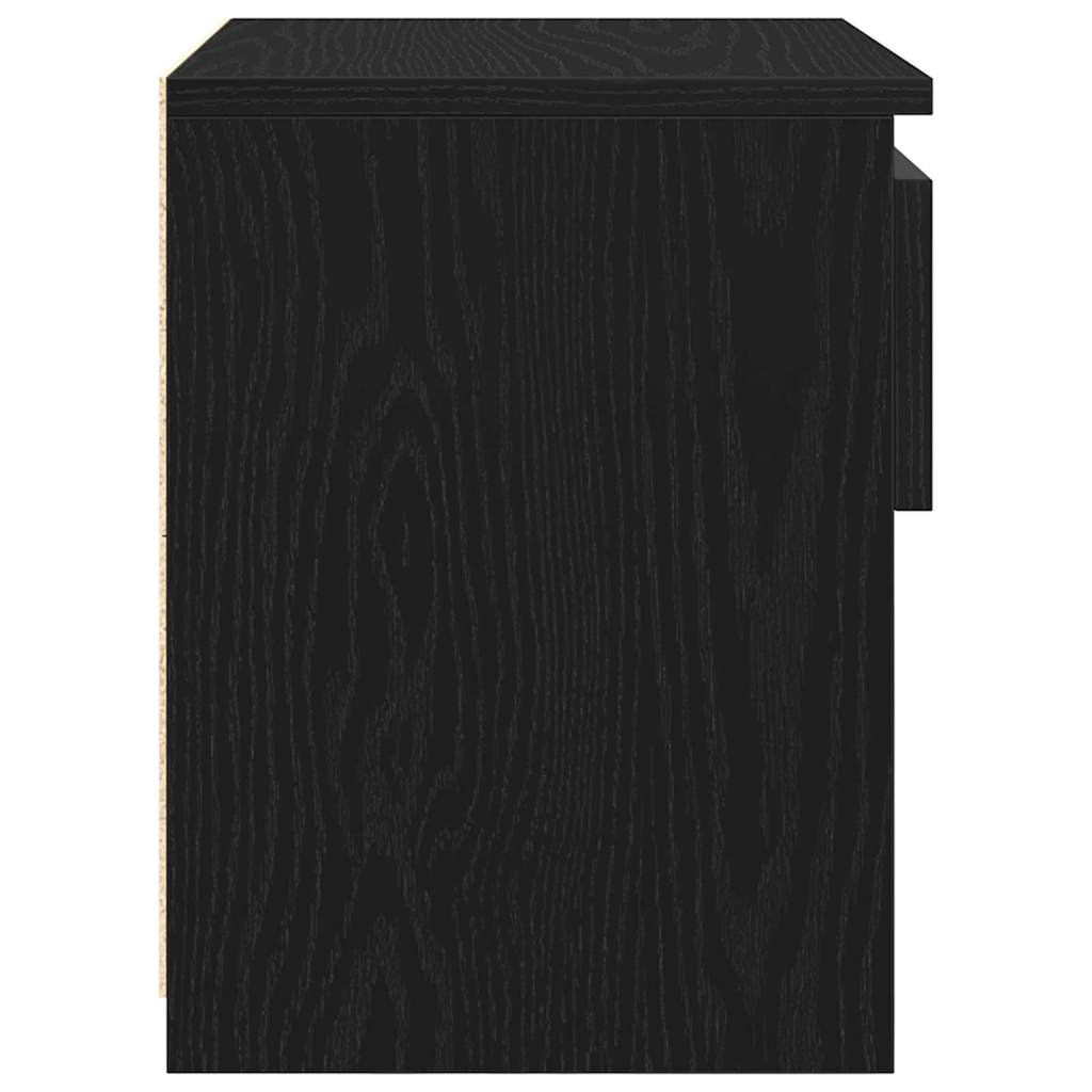 Nachttisch Schwarz Eichen-Optik 40 x 30 x 39 cm Holzwerkstoff