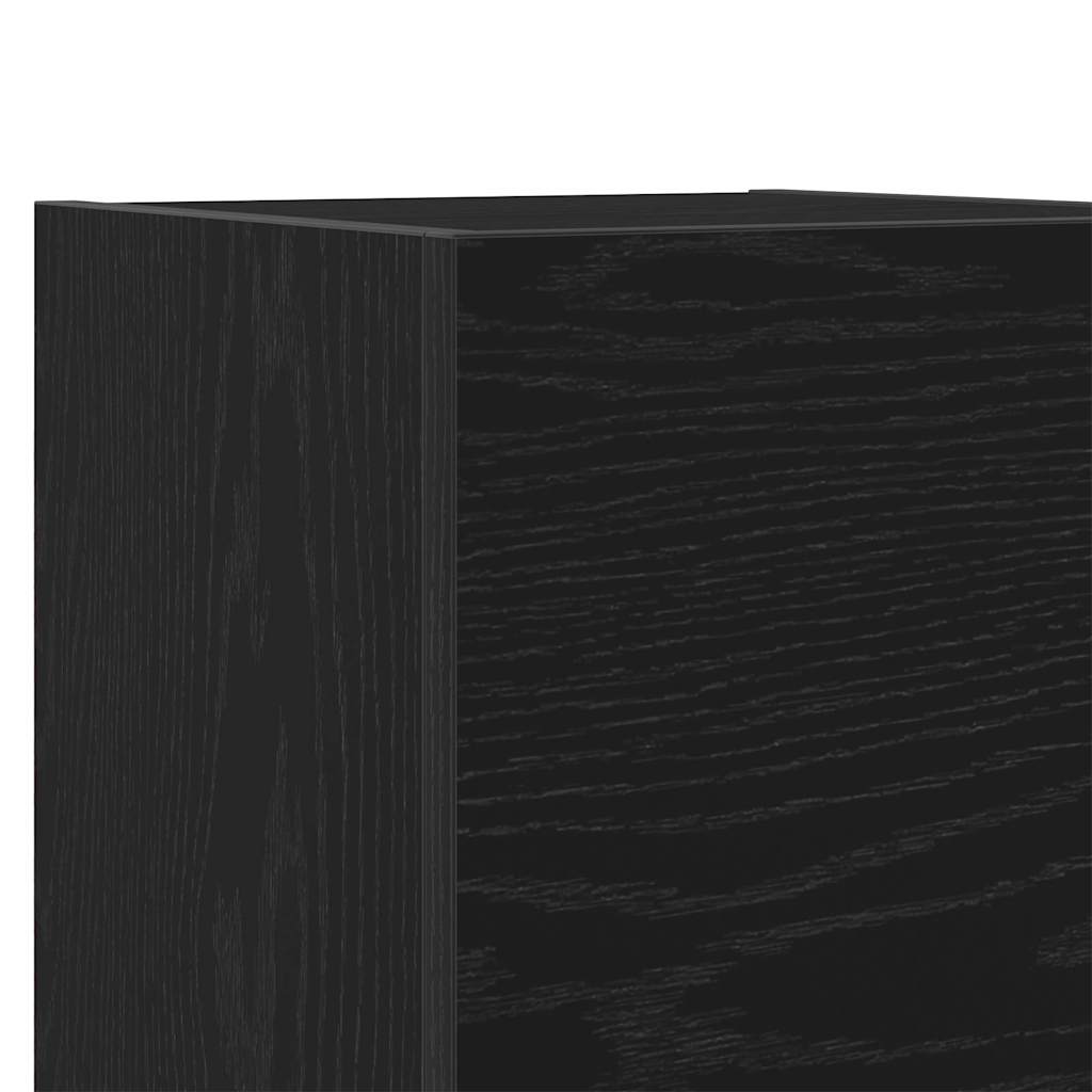 Wandmontiertes TV-Regal Schwarze Eiche 30,5 x 30 x 30 cm