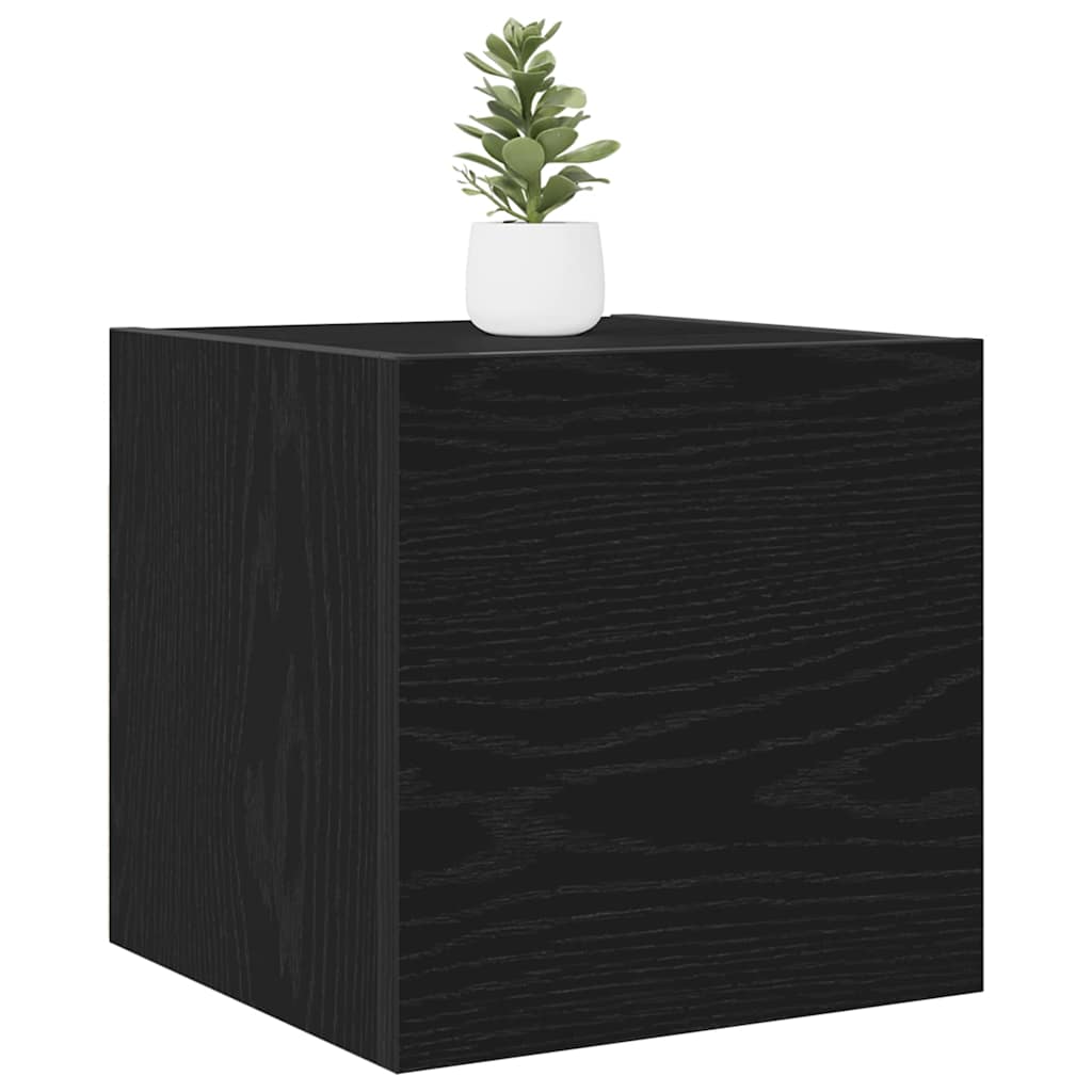 Wandmontiertes TV-Regal Schwarze Eiche 30,5 x 30 x 30 cm