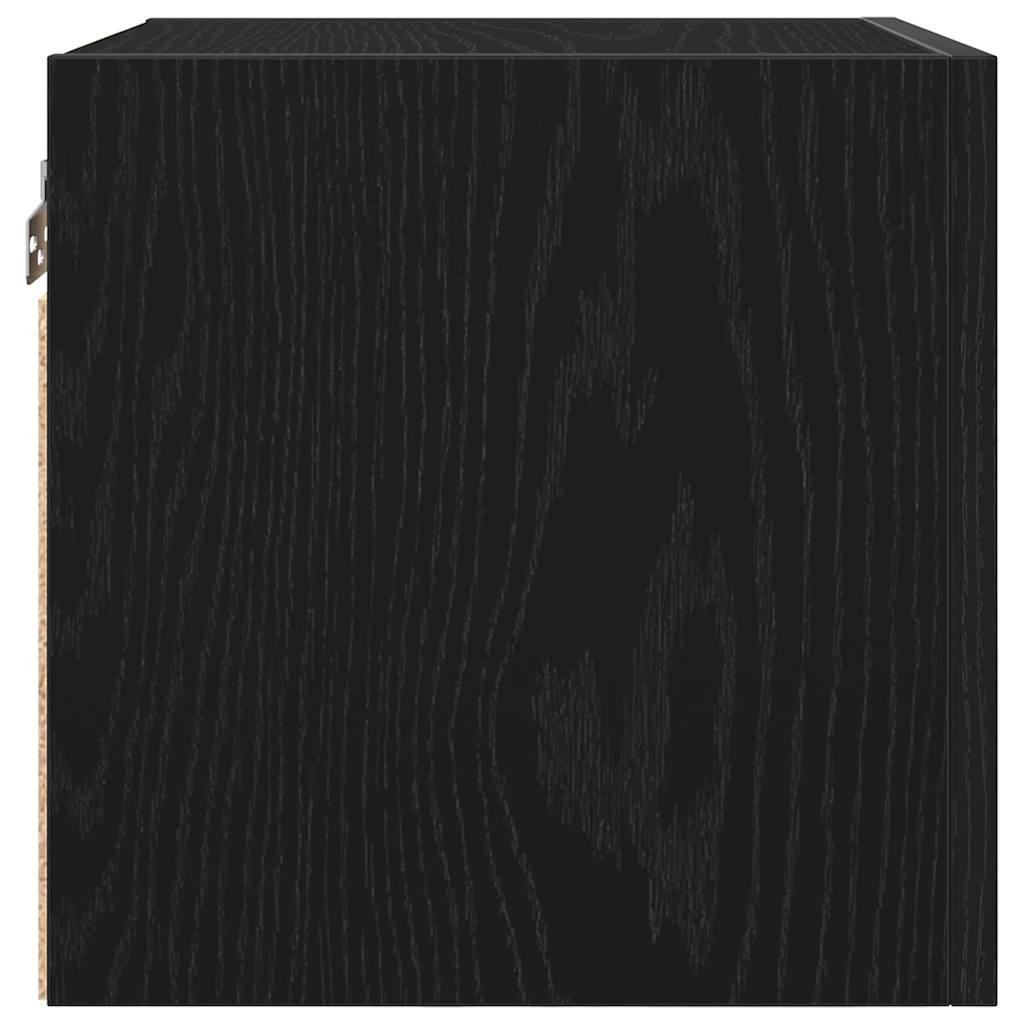 Wandmontiertes TV-Regal Schwarze Eiche 30,5 x 30 x 30 cm