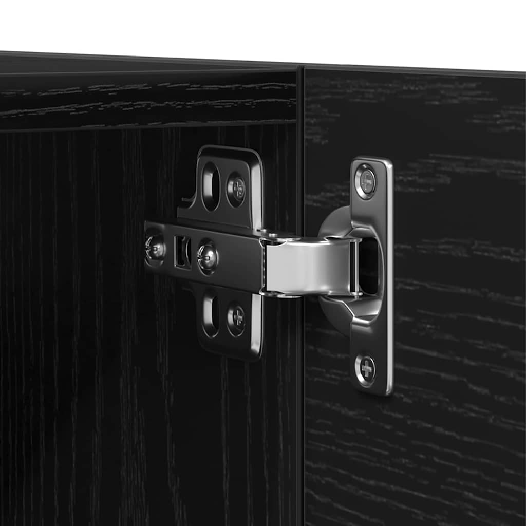 Wandmontiertes TV-Regal 2 pcs Schwarze Eiche 30,5 x 30 x 30 cm