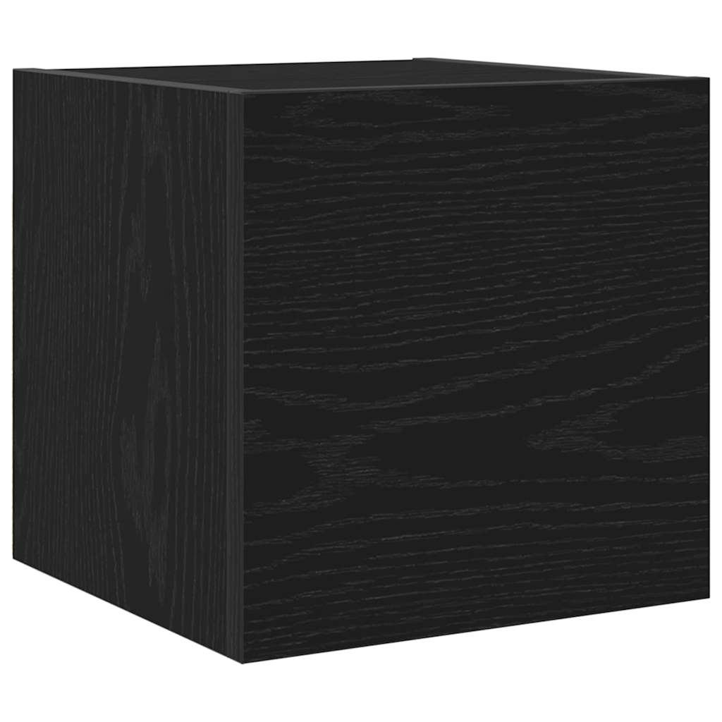 Wandmontiertes TV-Regal 2 pcs Schwarze Eiche 30,5 x 30 x 30 cm