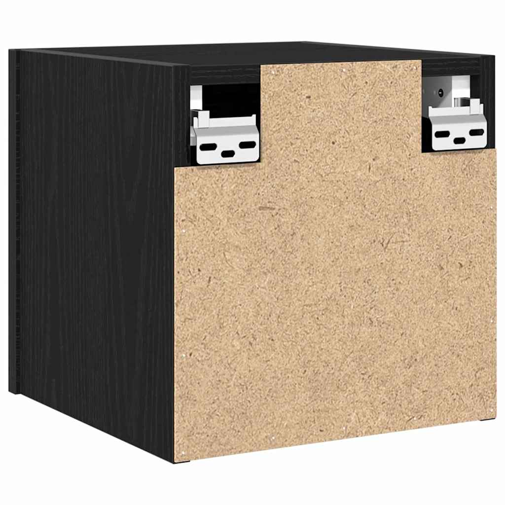 Wandmontiertes TV-Regal 2 pcs Schwarze Eiche 30,5 x 30 x 30 cm