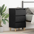 Nachttisch Schwarz Eichen-Optik 40 x 35 x 69 cm Holzwerkstoff