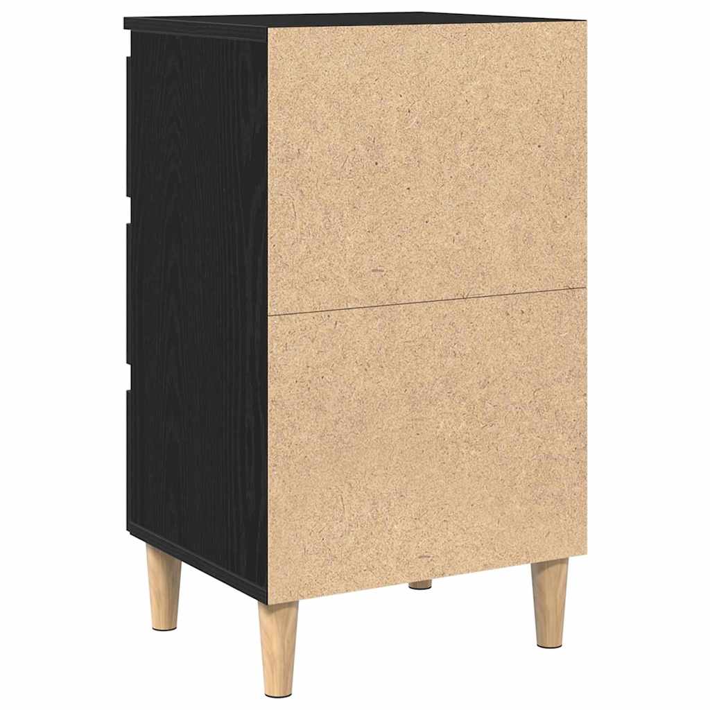 Nachttisch Schwarz Eichen-Optik 40 x 35 x 69 cm Holzwerkstoff