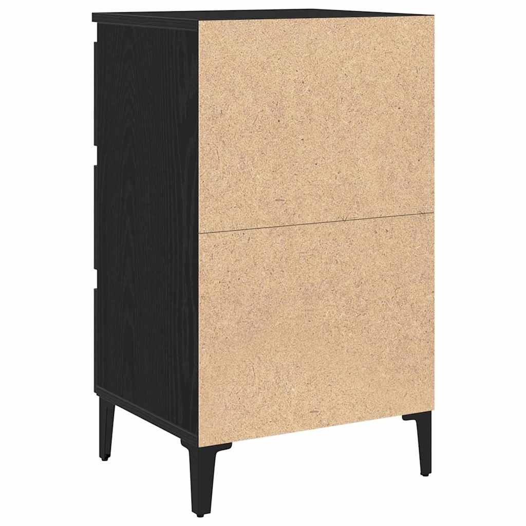Nachttisch Schwarz Eichen-Optik 40 x 35 x 69 cm Holzwerkstoff
