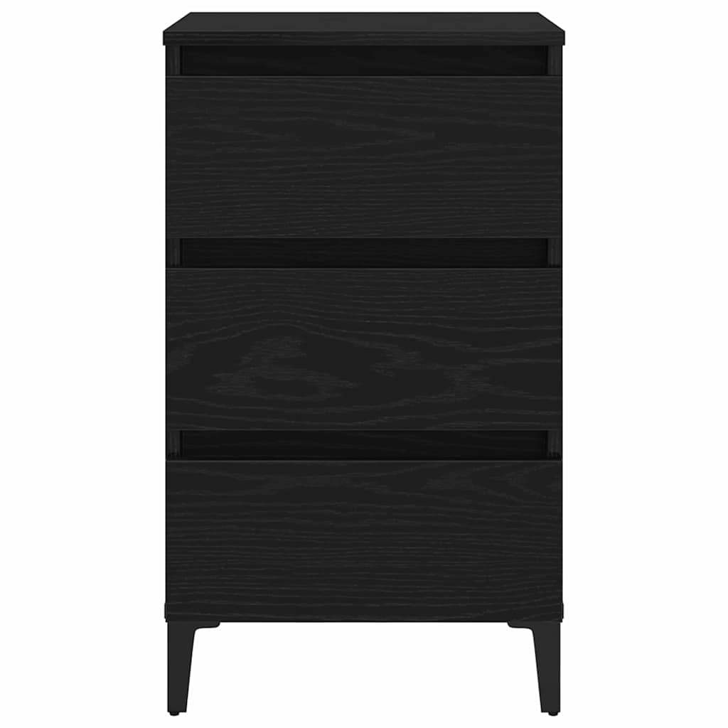 Nachttisch Schwarz Eichen-Optik 40 x 35 x 69 cm Holzwerkstoff