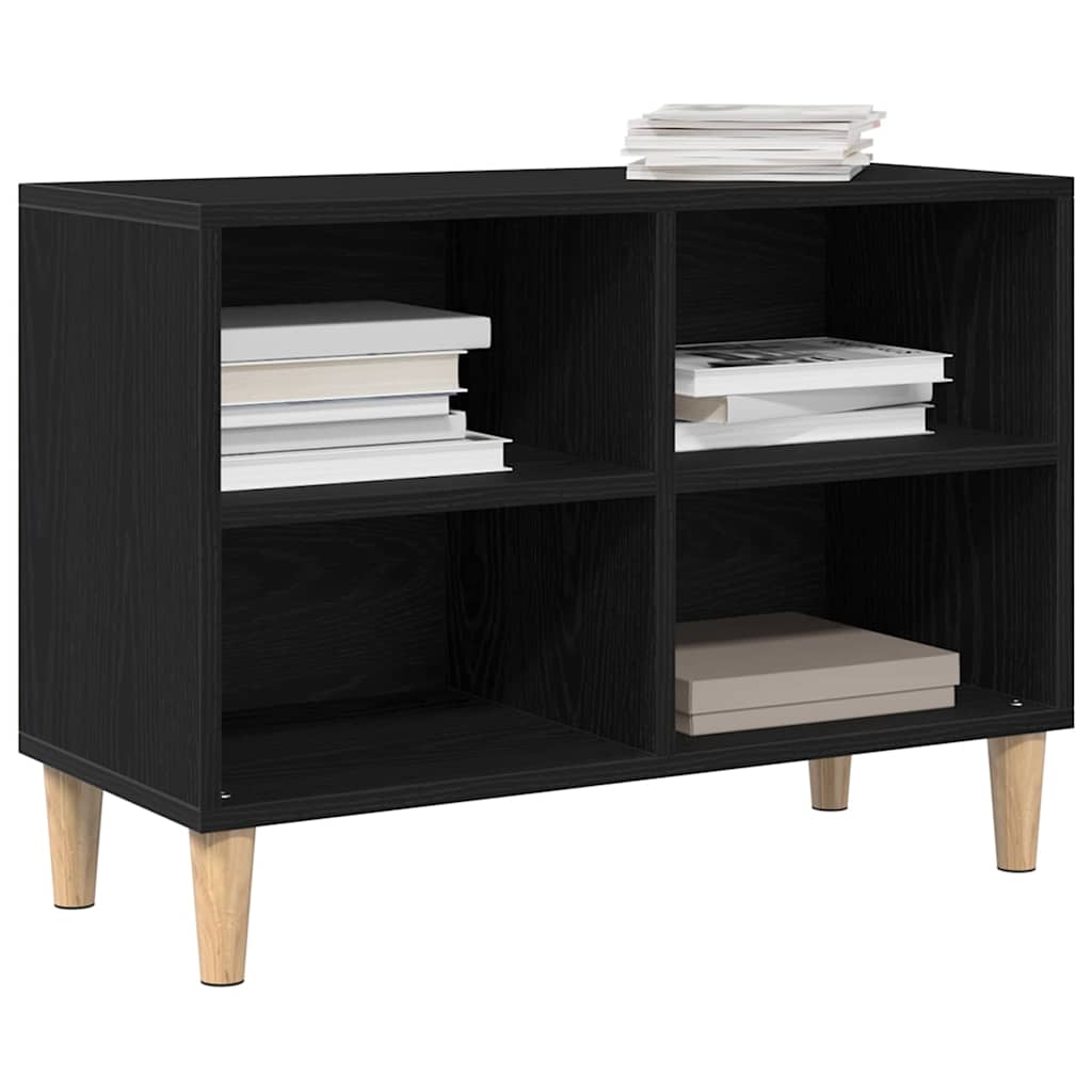 TV-Schränk Schwarz Eichen-Optik 69,5 x 30 x 50 cm Holzwerkstoff
