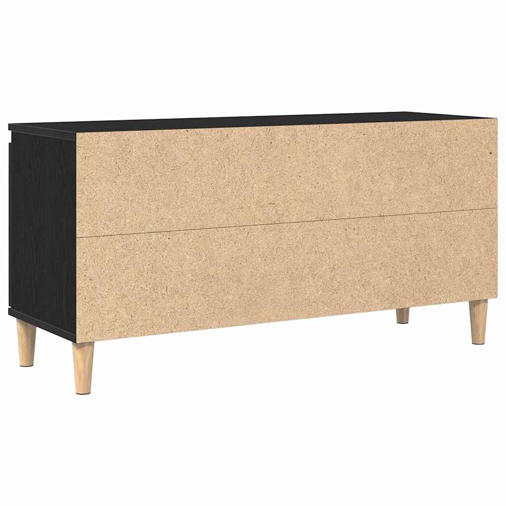 TV-Schränk Schwarz Eichen-Optik 102 x 35 x 50 cm Holzwerkstoff