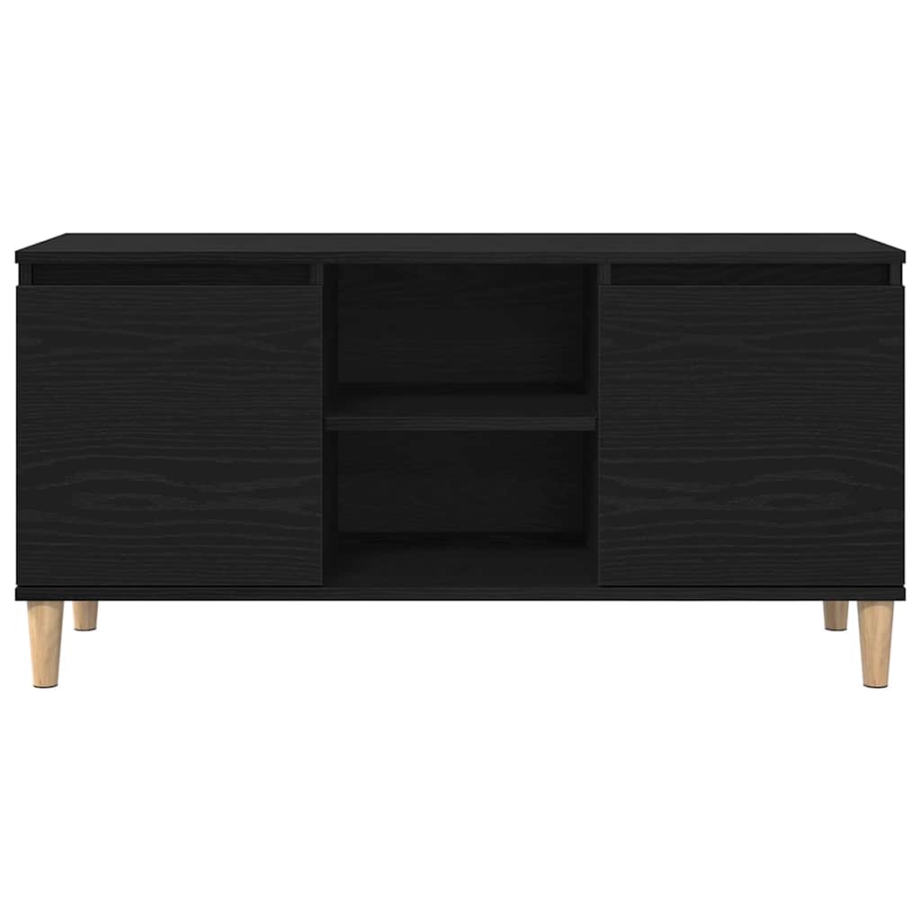 TV-Schränk Schwarz Eichen-Optik 102 x 35 x 50 cm Holzwerkstoff