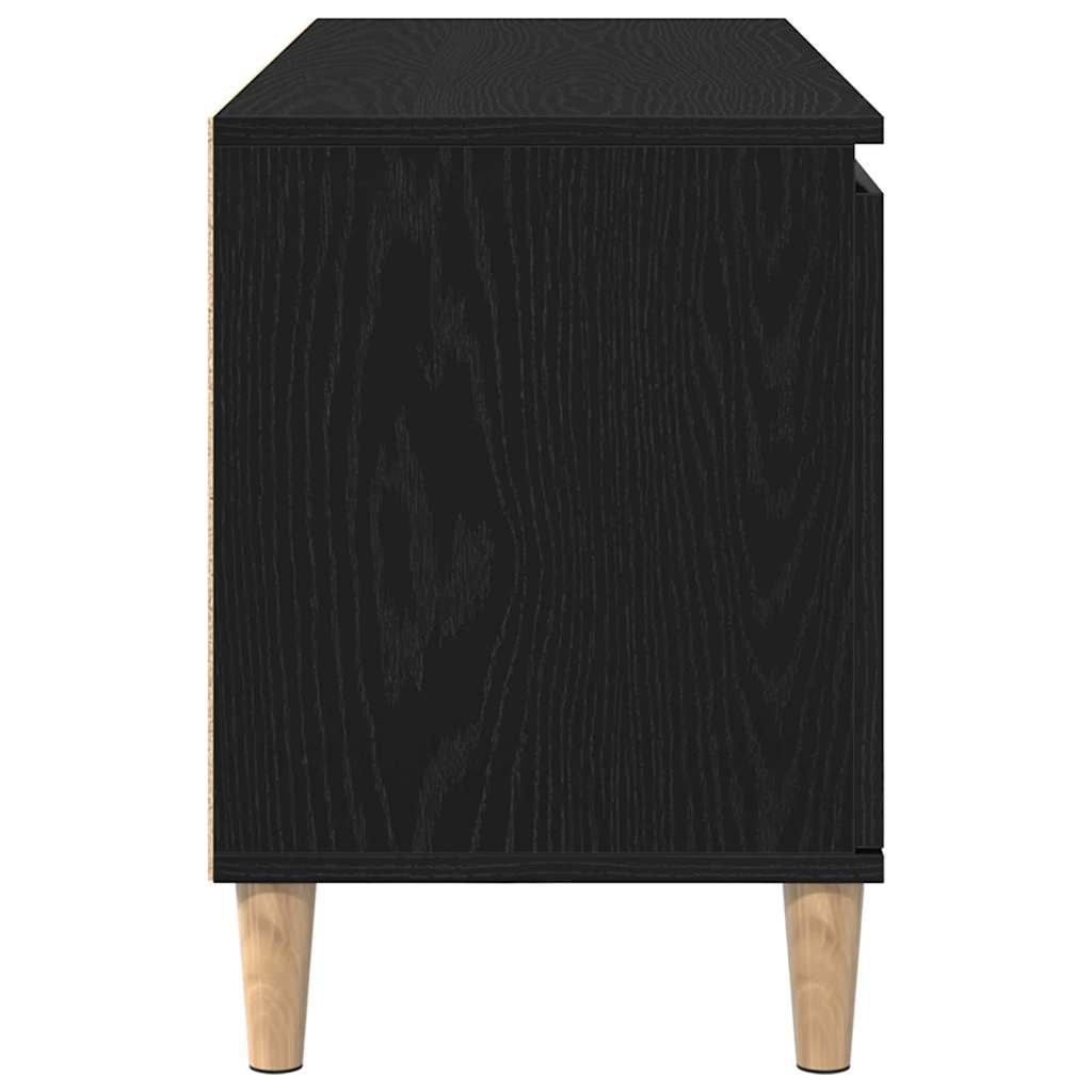 TV-Schränk Schwarz Eichen-Optik 102 x 35 x 50 cm Holzwerkstoff