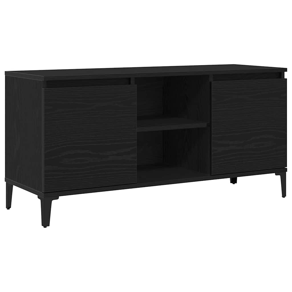 TV-Schränk Schwarz Eichen-Optik 102 x 35 x 50 cm Holzwerkstoff