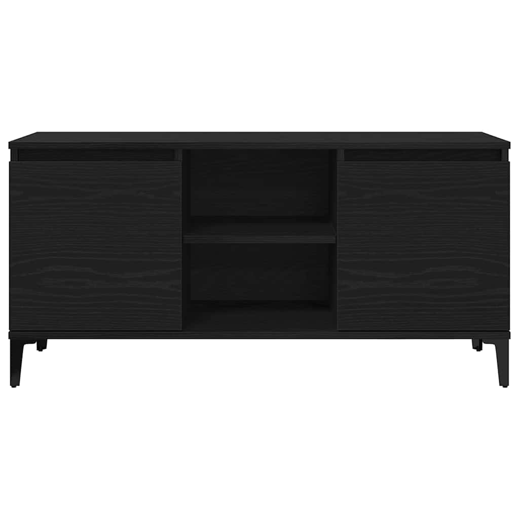 TV-Schränk Schwarz Eichen-Optik 102 x 35 x 50 cm Holzwerkstoff