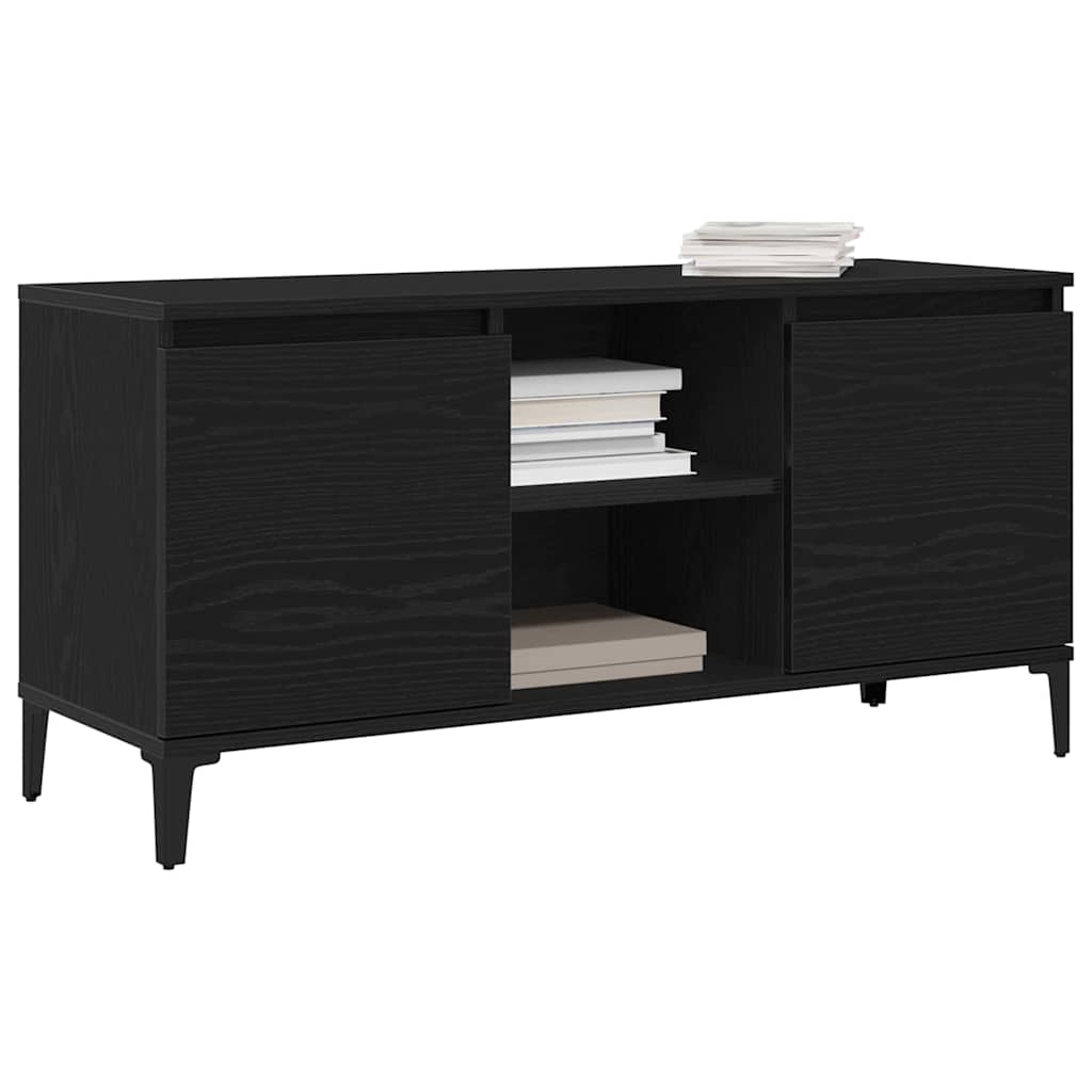 TV-Schränk Schwarz Eichen-Optik 102 x 35 x 50 cm Holzwerkstoff