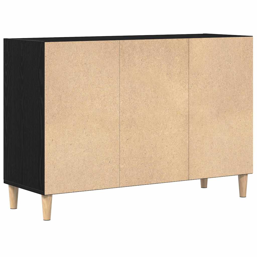 Sideboard Schwarz Eichen-Optik 103,5 x 35 x 70 cm Holzwerkstoff