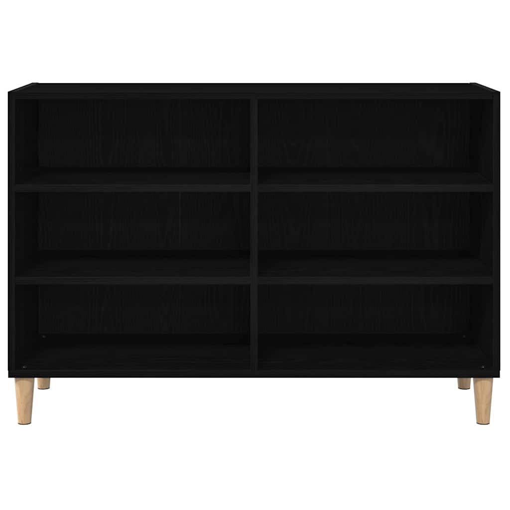 Sideboard Schwarz Eichen-Optik 103,5 x 35 x 70 cm Holzwerkstoff