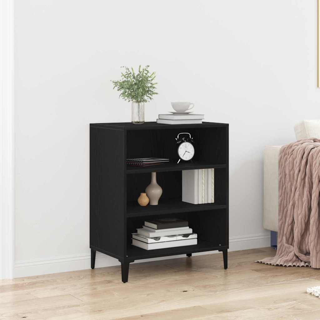 Sideboard Schwarz Eichen-Optik 57 x 35 x 70 cm Holzwerkstoff