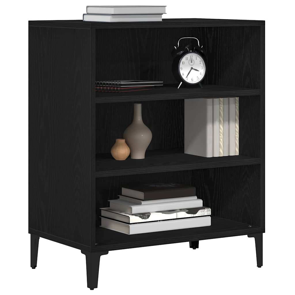 Sideboard Schwarz Eichen-Optik 57 x 35 x 70 cm Holzwerkstoff