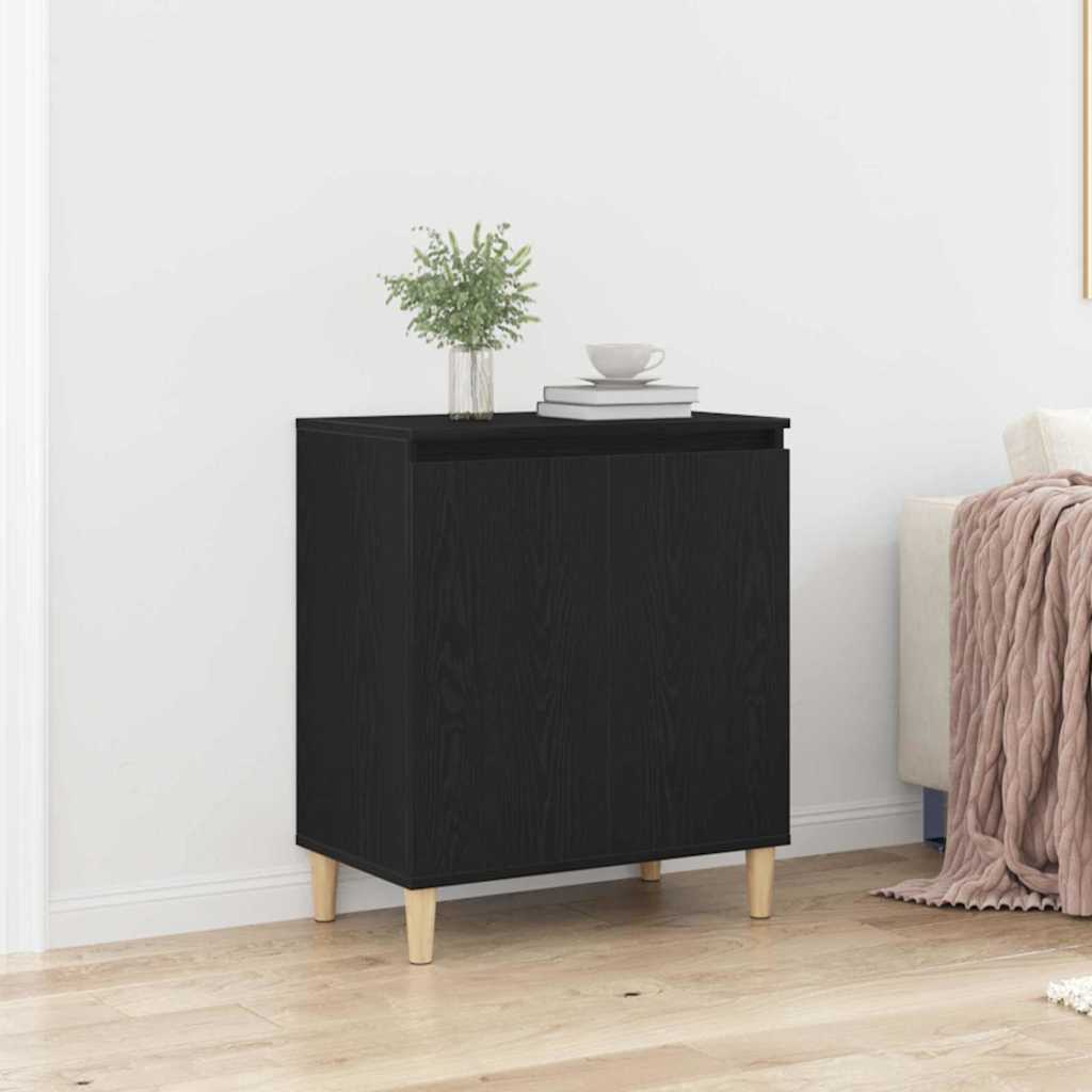 Sideboard Schwarz Eichen-Optik 60 x 35 x 70 cm Holzwerkstoff