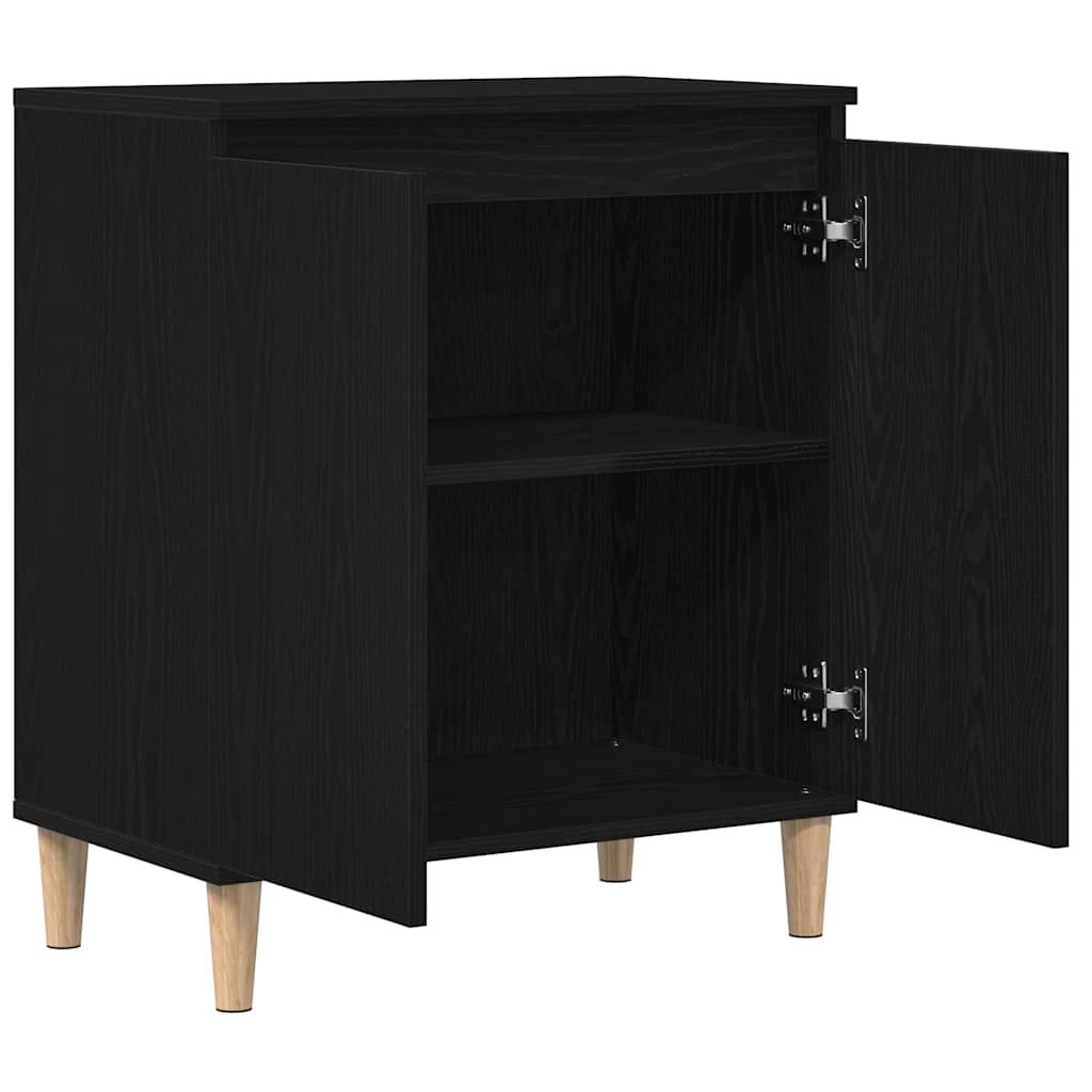 Sideboard Schwarz Eichen-Optik 60 x 35 x 70 cm Holzwerkstoff