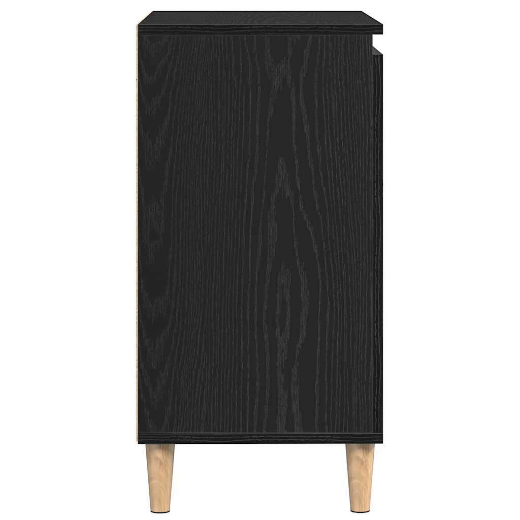 Sideboard Schwarz Eichen-Optik 60 x 35 x 70 cm Holzwerkstoff