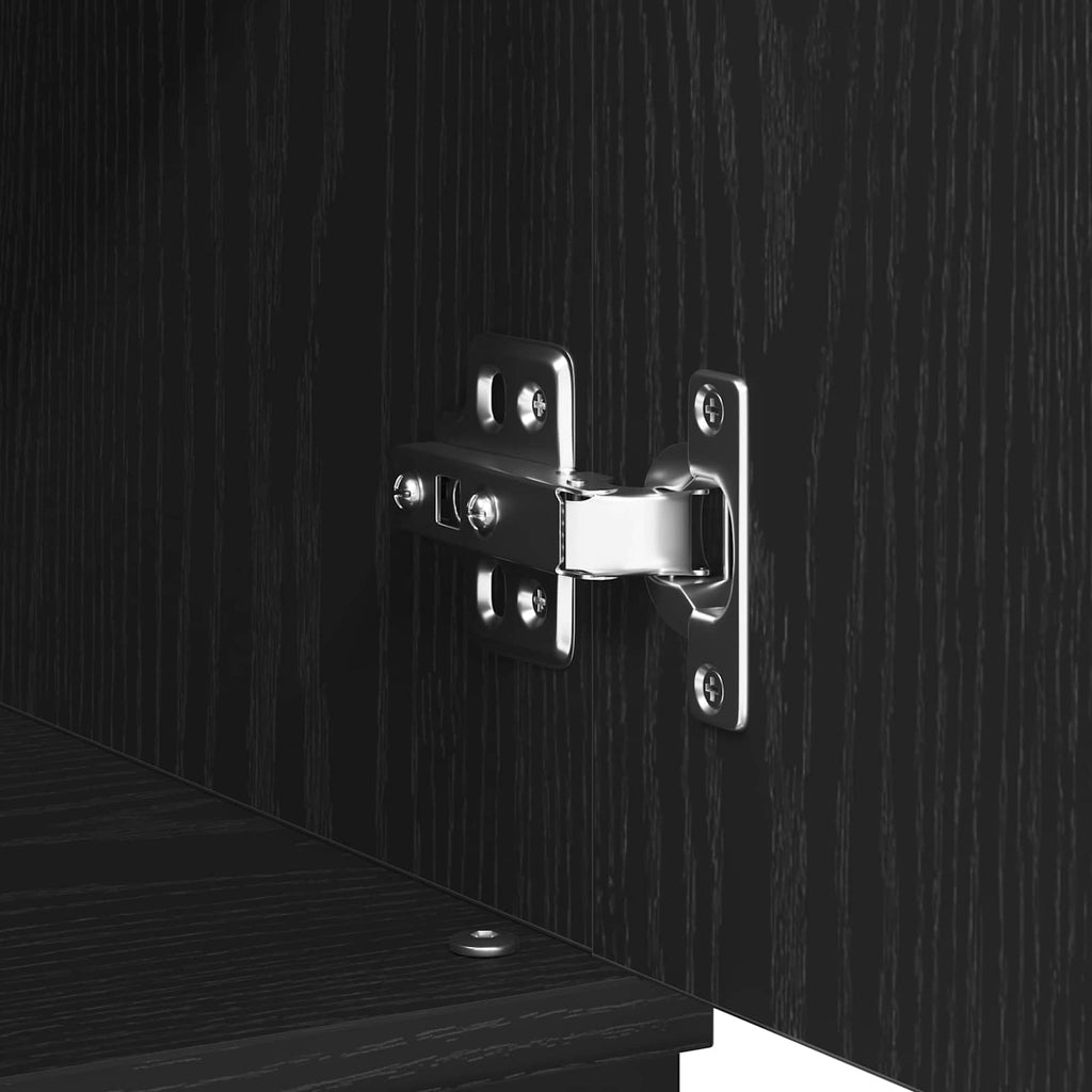 Sideboard Schwarz Eichen-Optik 60 x 35 x 70 cm Holzwerkstoff