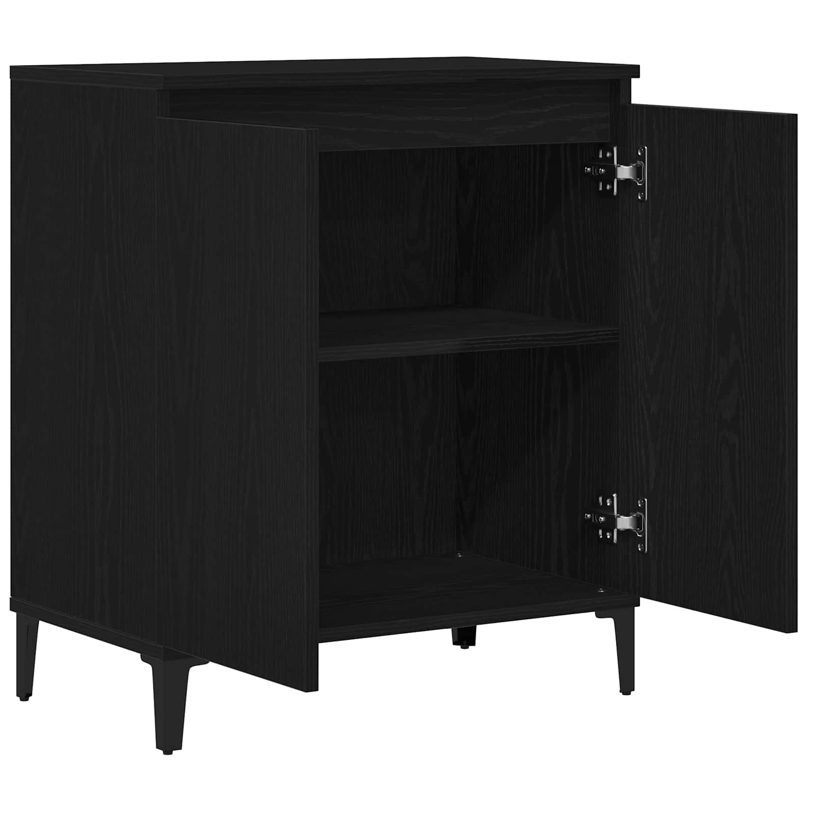 Sideboard Schwarz Eichen-Optik 60 x 35 x 70 cm Holzwerkstoff