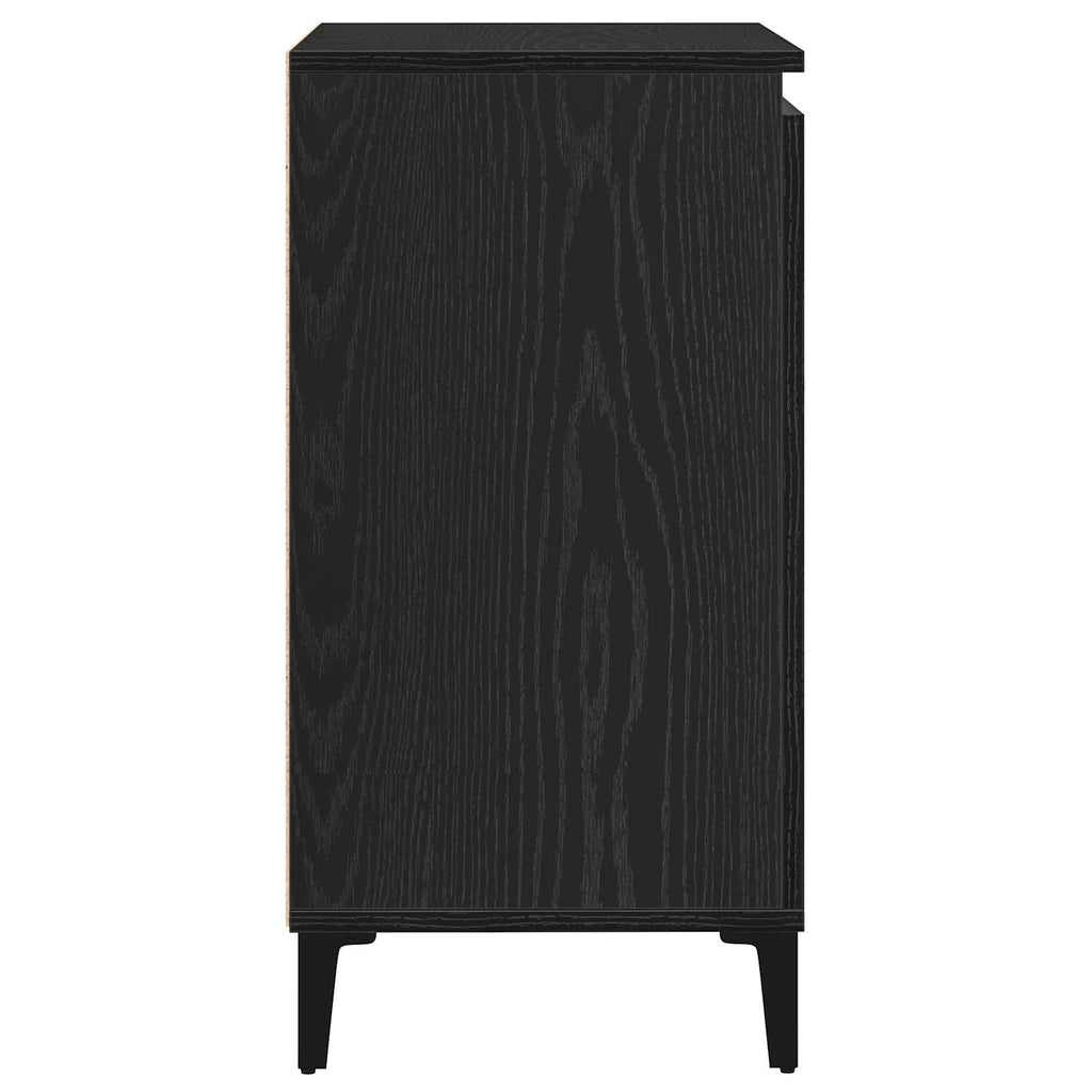 Sideboard Schwarz Eichen-Optik 60 x 35 x 70 cm Holzwerkstoff