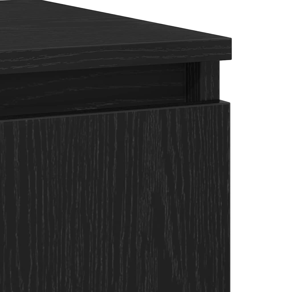 Sideboard Schwarz Eichen-Optik 60 x 35 x 70 cm Holzwerkstoff