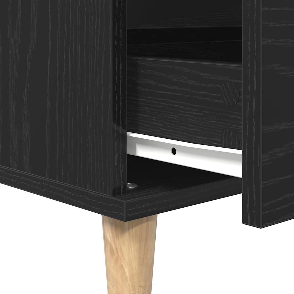Sideboard Schwarz Eichen-Optik 60 x 35 x 70 cm Holzwerkstoff