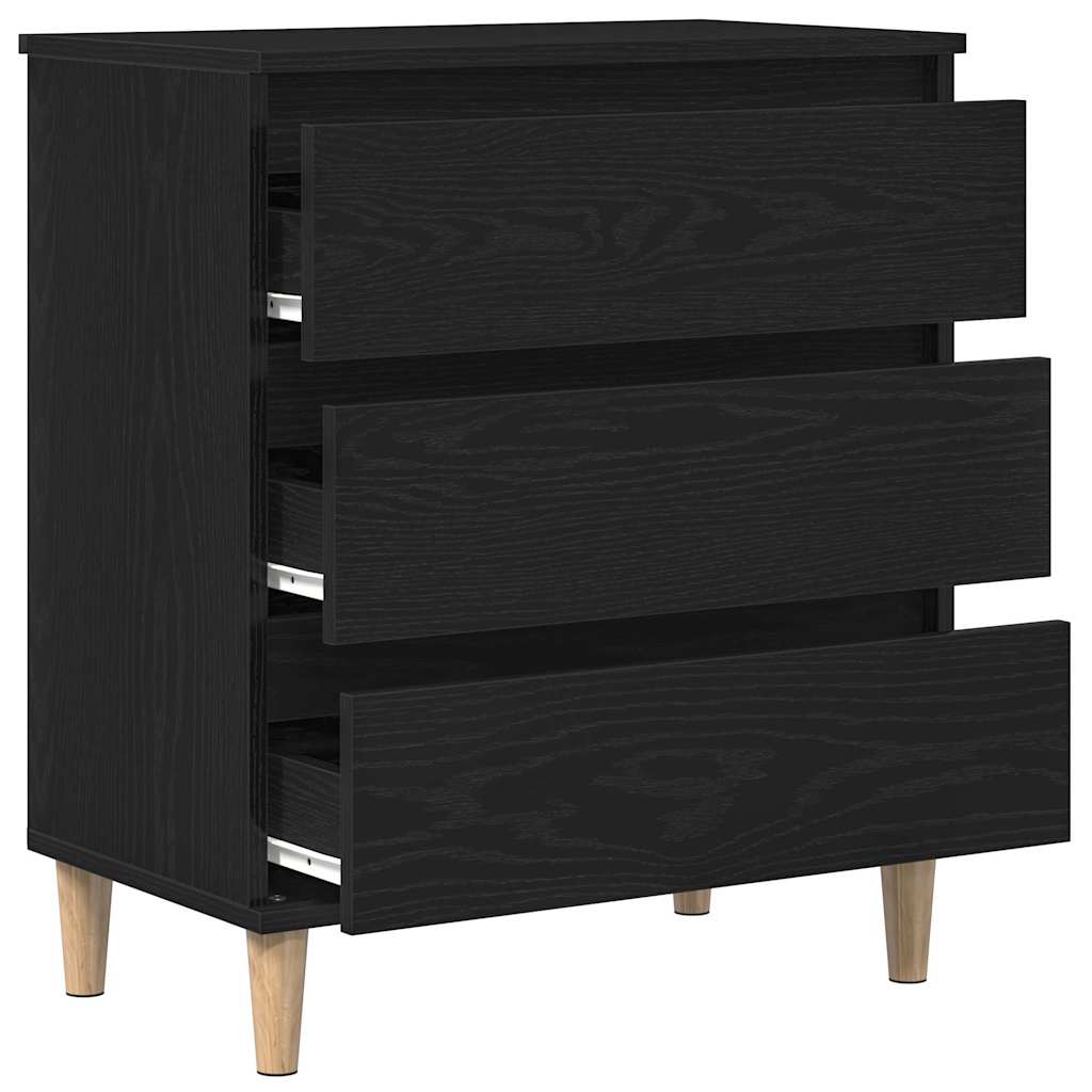 Sideboard Schwarz Eichen-Optik 60 x 35 x 70 cm Holzwerkstoff