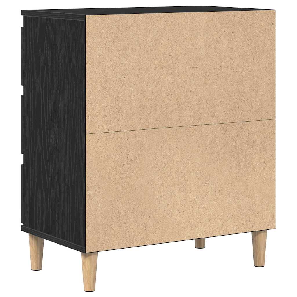 Sideboard Schwarz Eichen-Optik 60 x 35 x 70 cm Holzwerkstoff