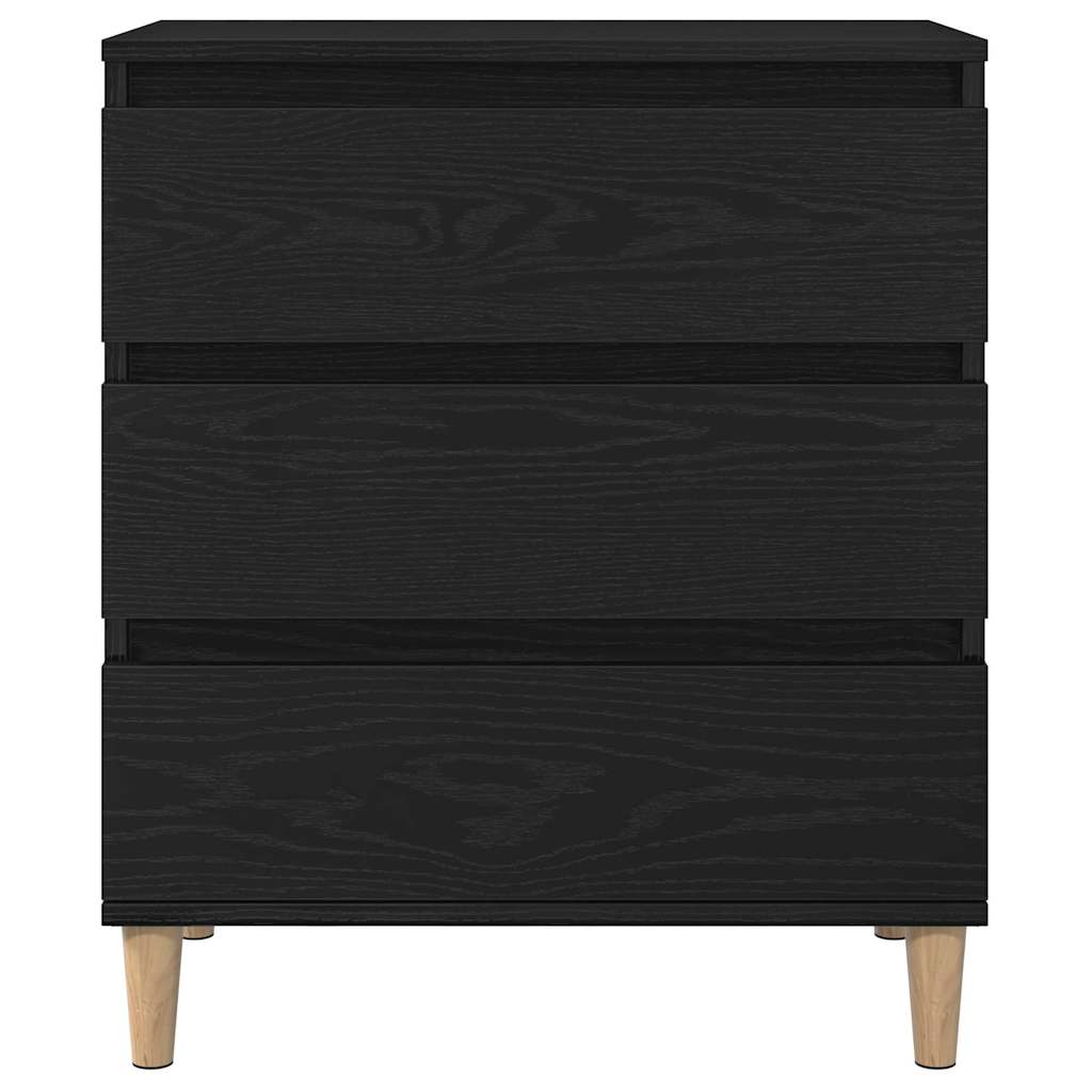 Sideboard Schwarz Eichen-Optik 60 x 35 x 70 cm Holzwerkstoff