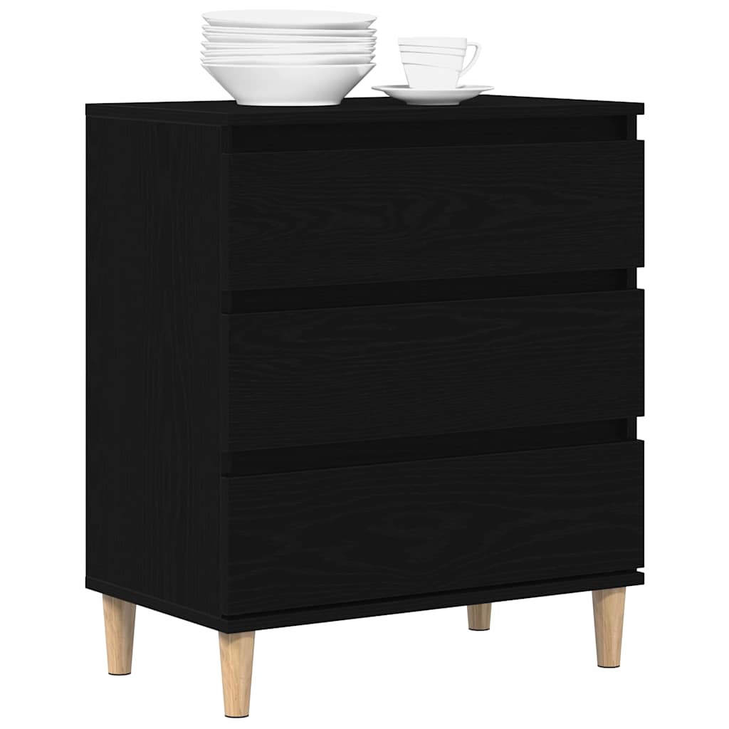 Sideboard Schwarz Eichen-Optik 60 x 35 x 70 cm Holzwerkstoff