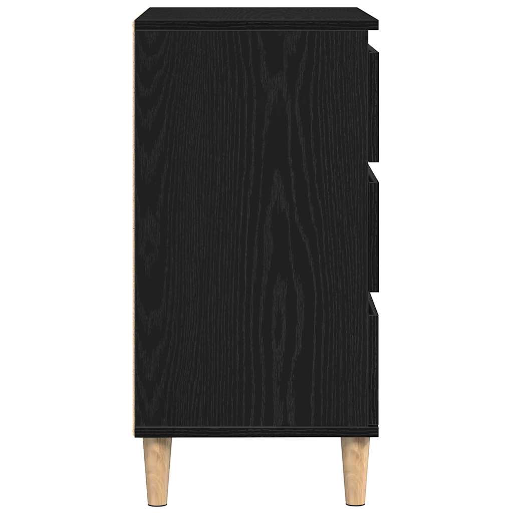 Sideboard Schwarz Eichen-Optik 60 x 35 x 70 cm Holzwerkstoff