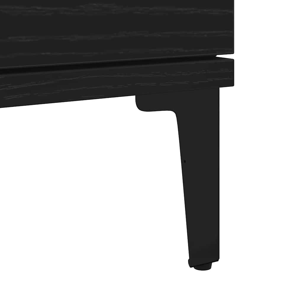 Sideboard Schwarz Eichen-Optik 60 x 35 x 70 cm Holzwerkstoff