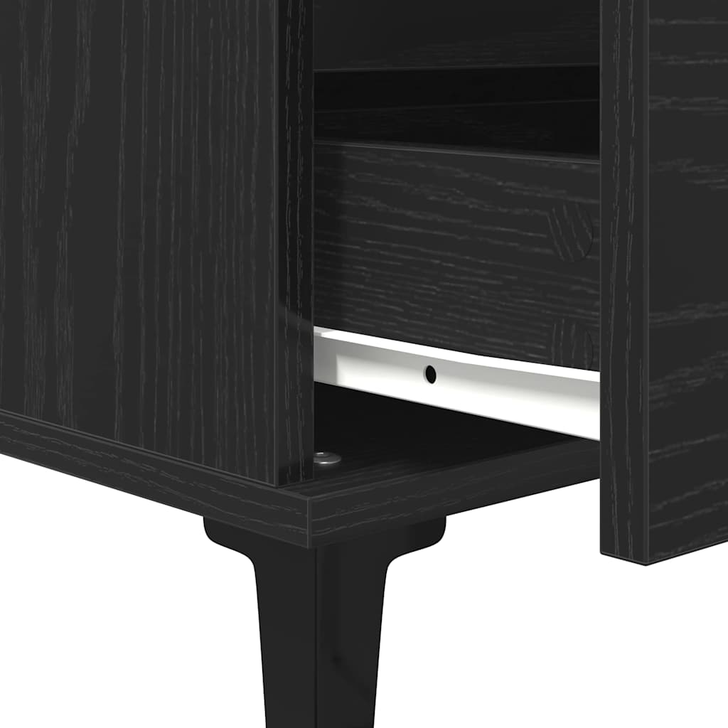Sideboard Schwarz Eichen-Optik 60 x 35 x 70 cm Holzwerkstoff