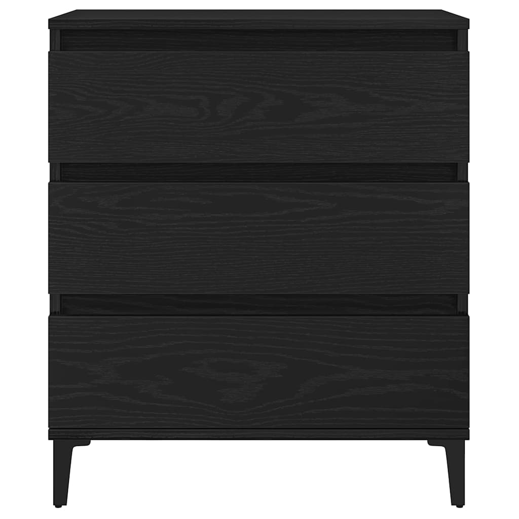 Sideboard Schwarz Eichen-Optik 60 x 35 x 70 cm Holzwerkstoff