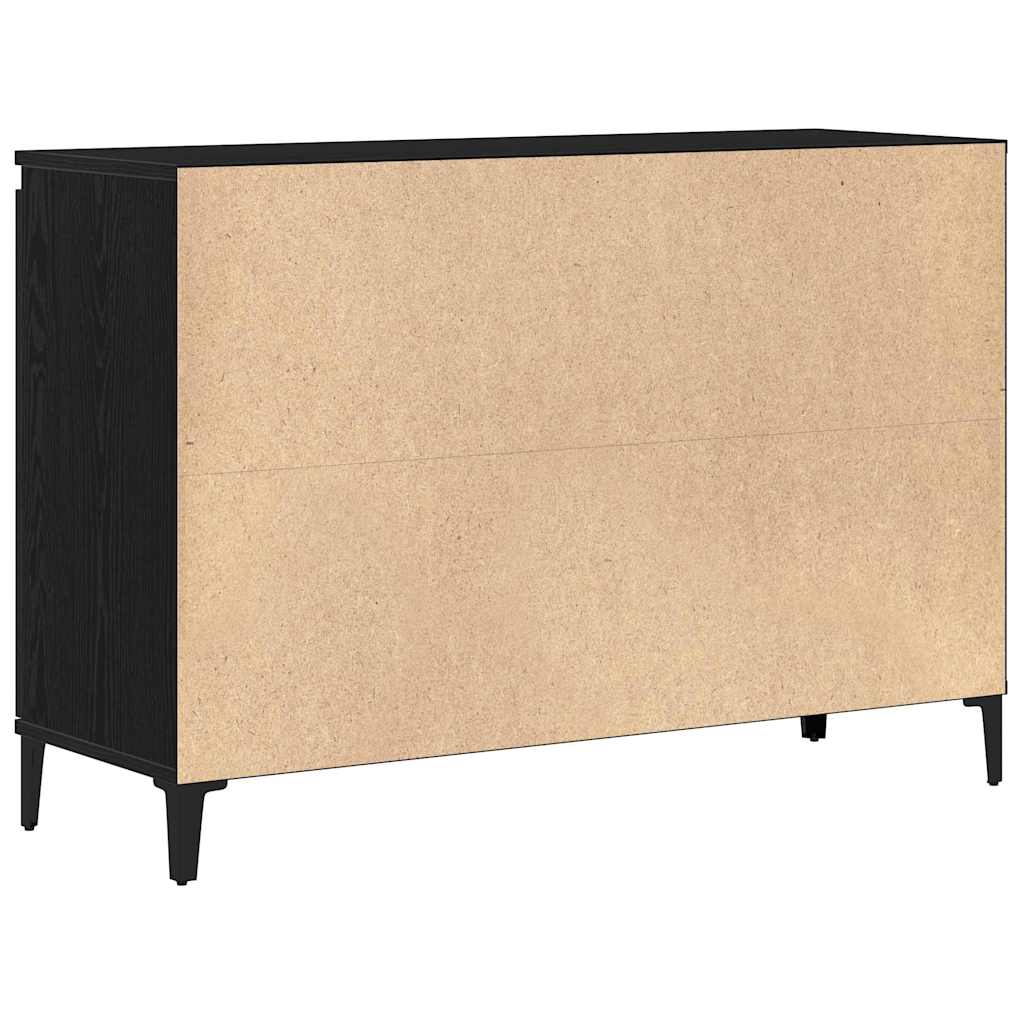 Sideboard Schwarz Eichen-Optik 104 x 35 x 70 cm Holzwerkstoff