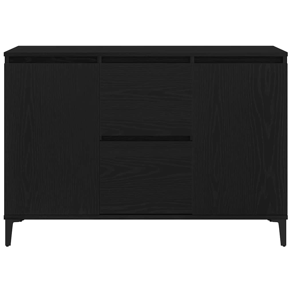 Sideboard Schwarz Eichen-Optik 104 x 35 x 70 cm Holzwerkstoff