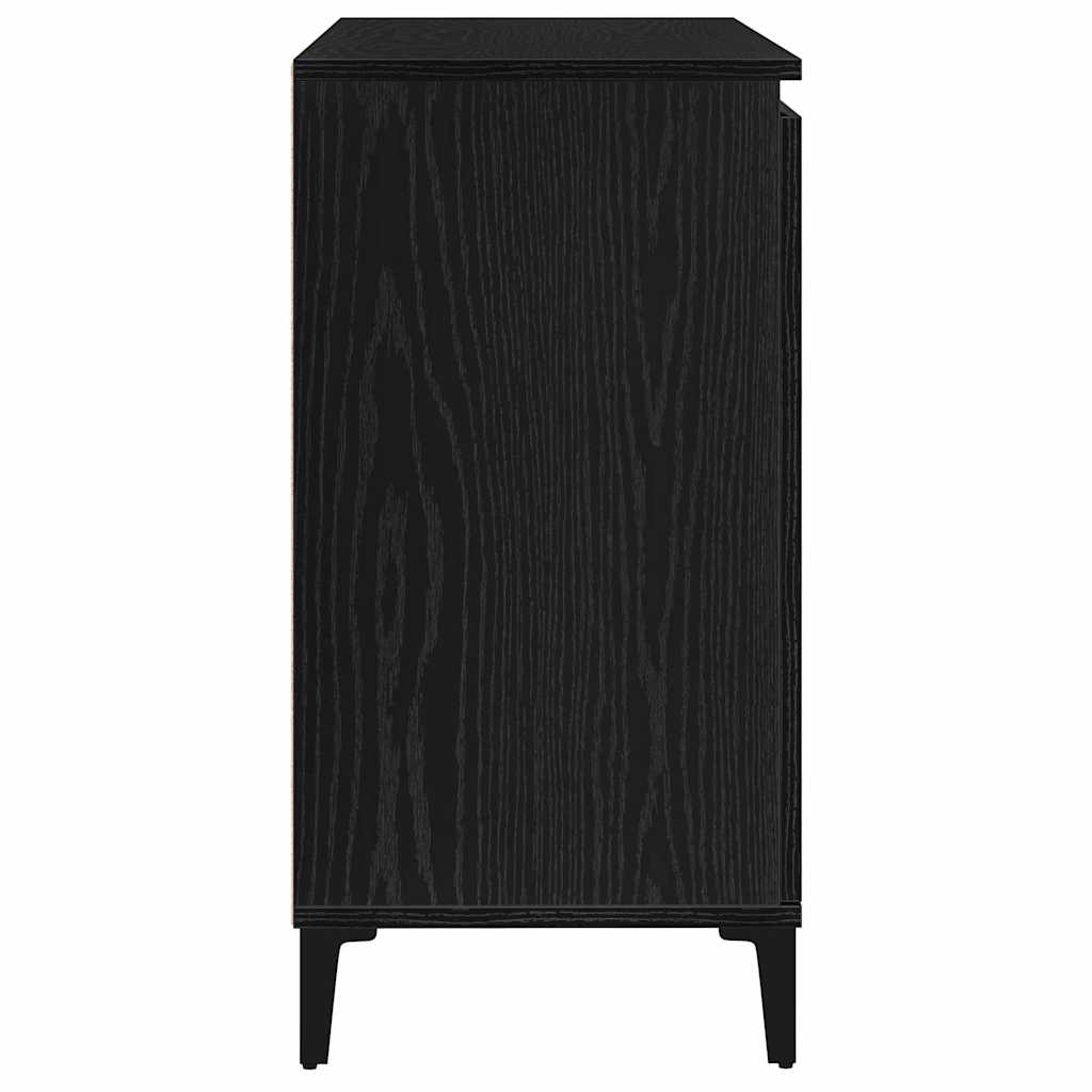 Sideboard Schwarz Eichen-Optik 104 x 35 x 70 cm Holzwerkstoff