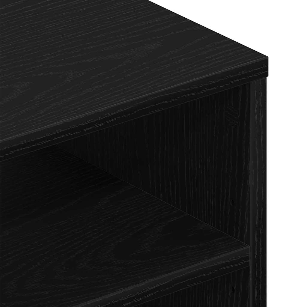 Wandregal Schwarz Eichen-Optik 102 x 30 x 29 cm Holzwerkstoff