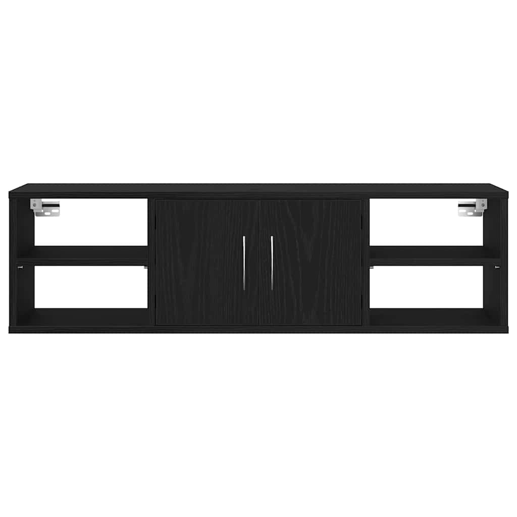 Wandregal Schwarz Eichen-Optik 102 x 30 x 29 cm Holzwerkstoff