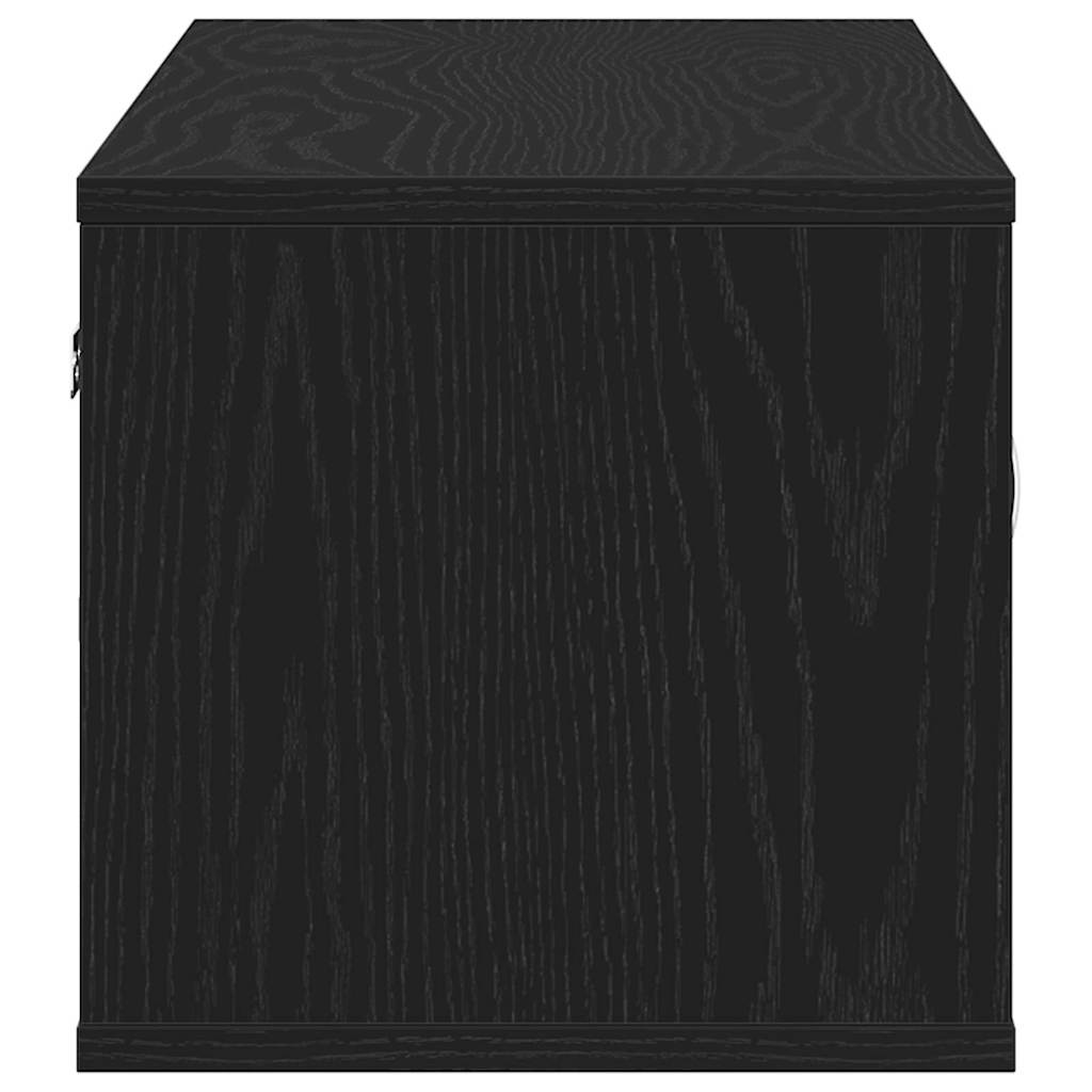 Wandregal Schwarz Eichen-Optik 102 x 30 x 29 cm Holzwerkstoff