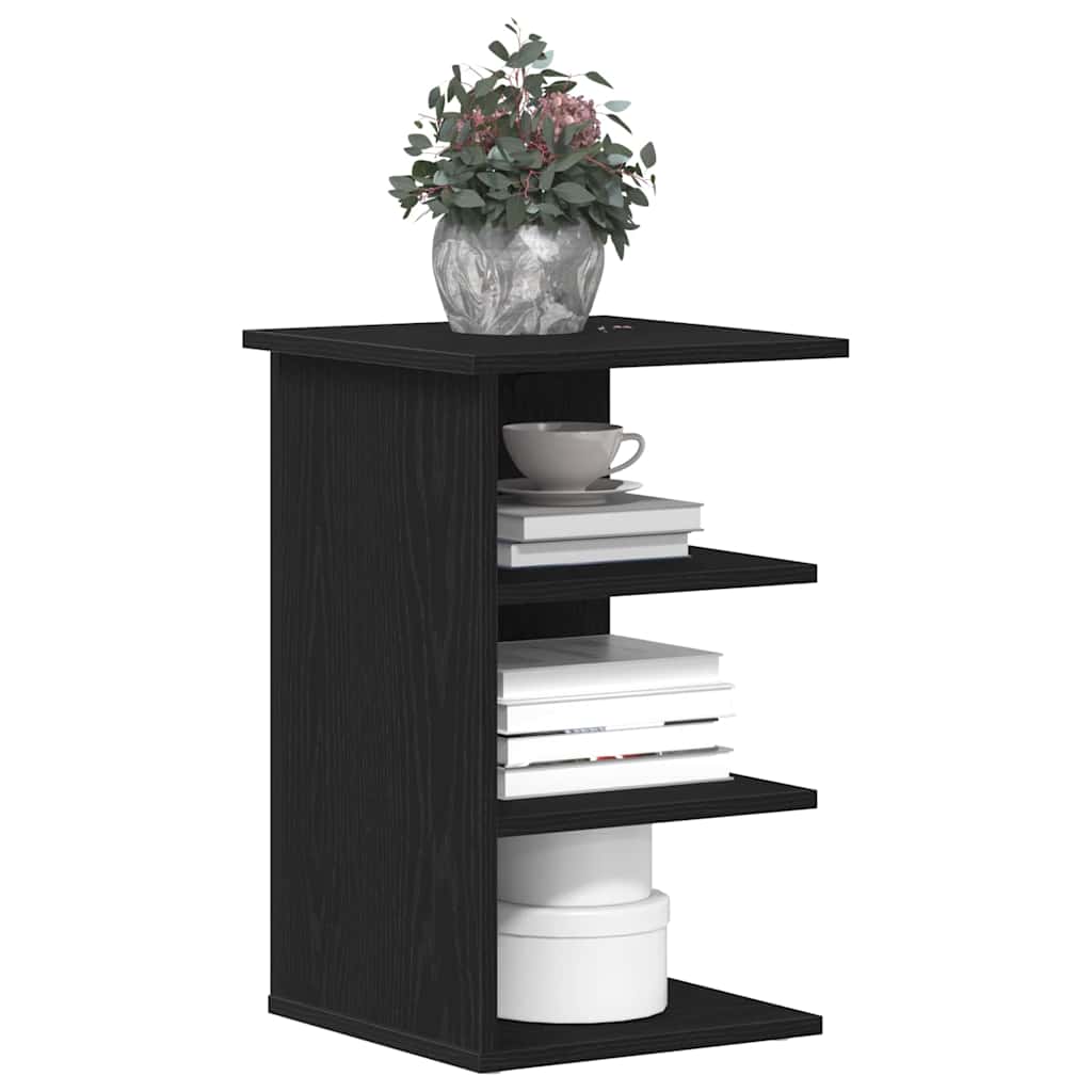 Seitenschrank Schwarz Eichen-Optik 35 x 35 x 55 cm