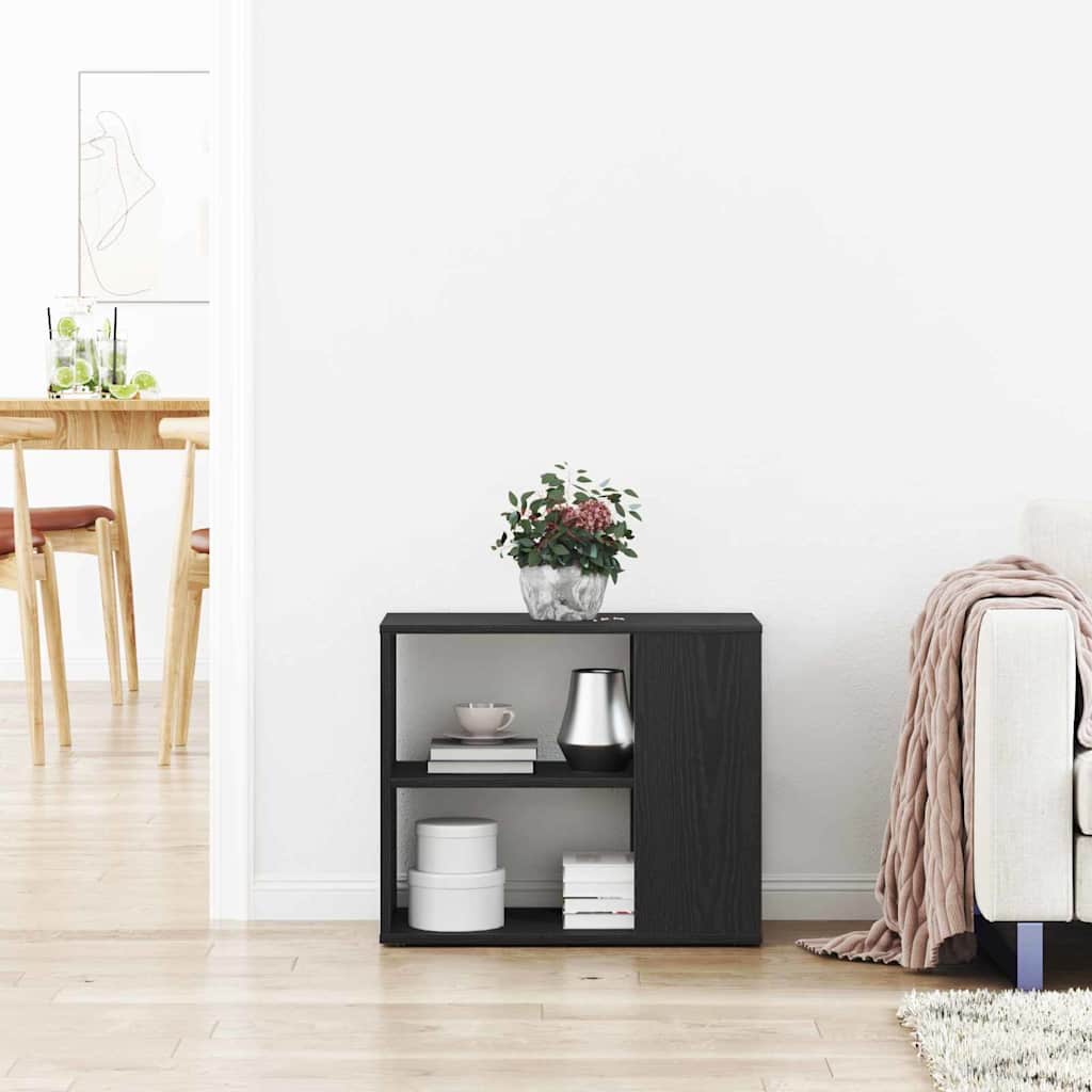Sideboard Schwarz Eichen-Optik 60 x 30 x 50 cm Holzwerkstoff