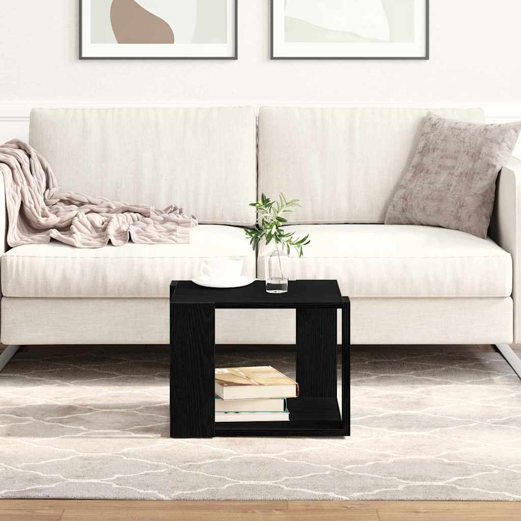 Couchtisch Schwarz Eichen-Optik 40 x 40 x 30 cm Holzwerkstoff