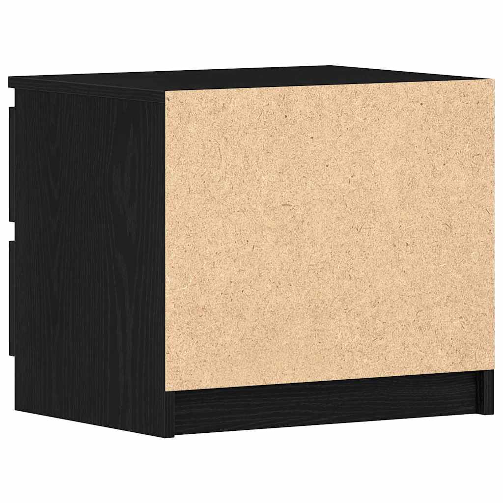 Nachttisch 2 pcs Schwarz Eichen-Optik 50 x 40 x 43,5 cm