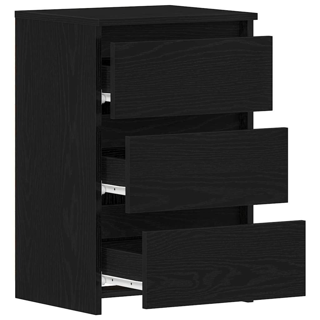 Nachttisch 2 pcs Schwarz Eichen-Optik 40 x 35 x 62,5 cm