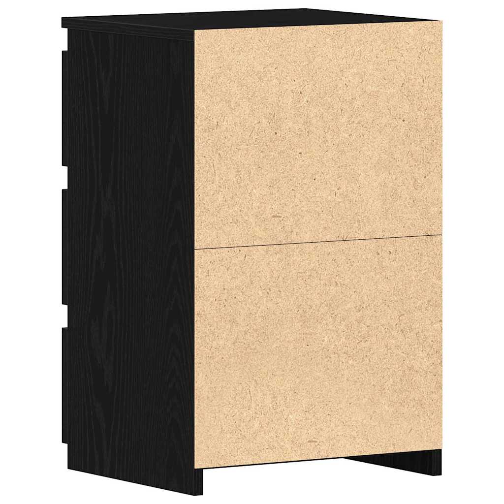 Nachttisch 2 pcs Schwarz Eichen-Optik 40 x 35 x 62,5 cm